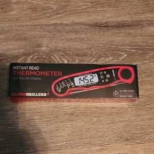 Alpha Grillers Instant Read Thermometer - Red